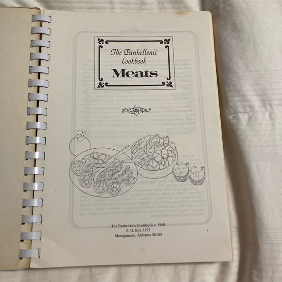 The Panhellenic Cookbook MEATS 1968 VINTAGE Spiral 2000+ Recipes - Picture 2 of 9